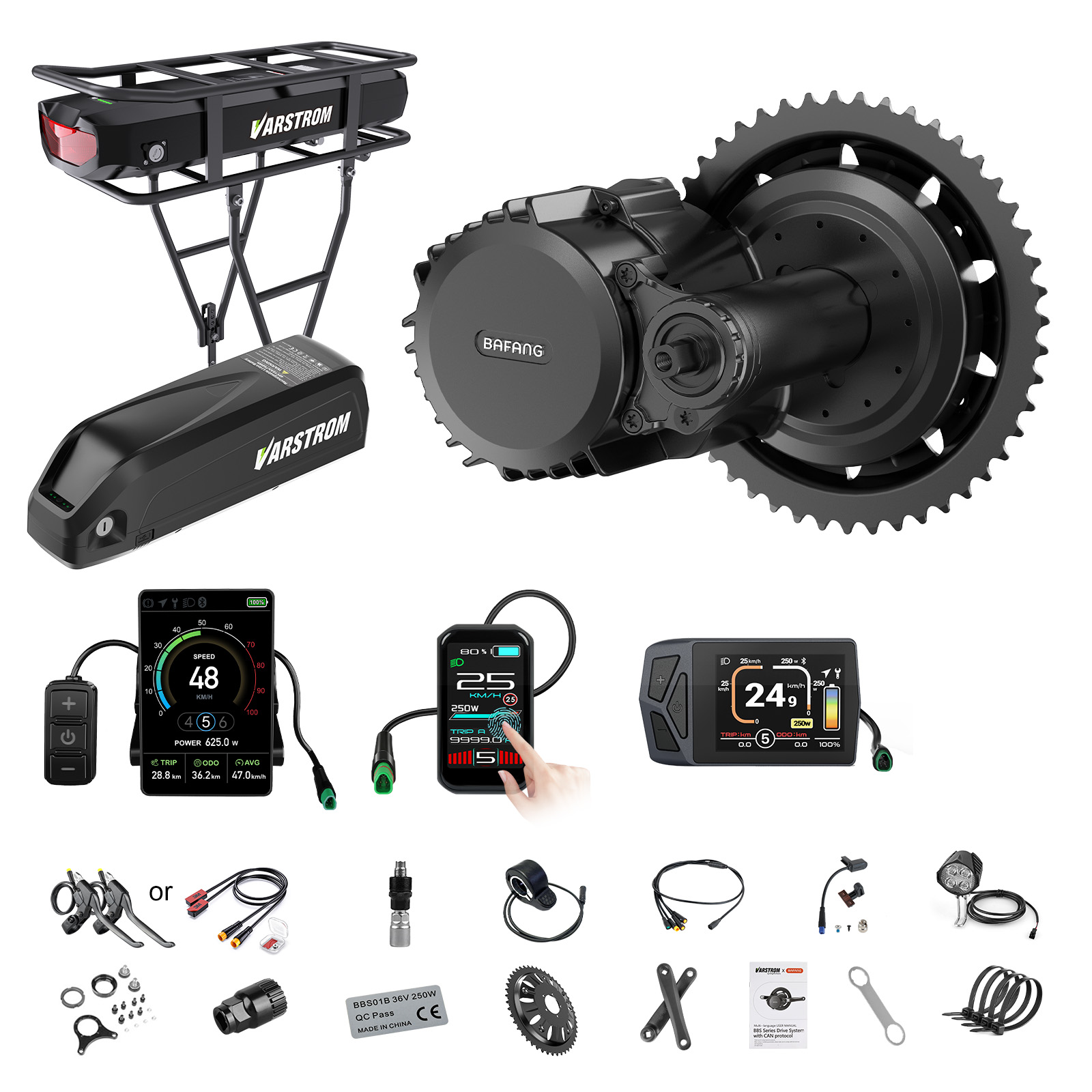 Bafang Bbs02B 48V 750W Mid Drive Kit - [US Shipping] Bafang Motor 750W 48V