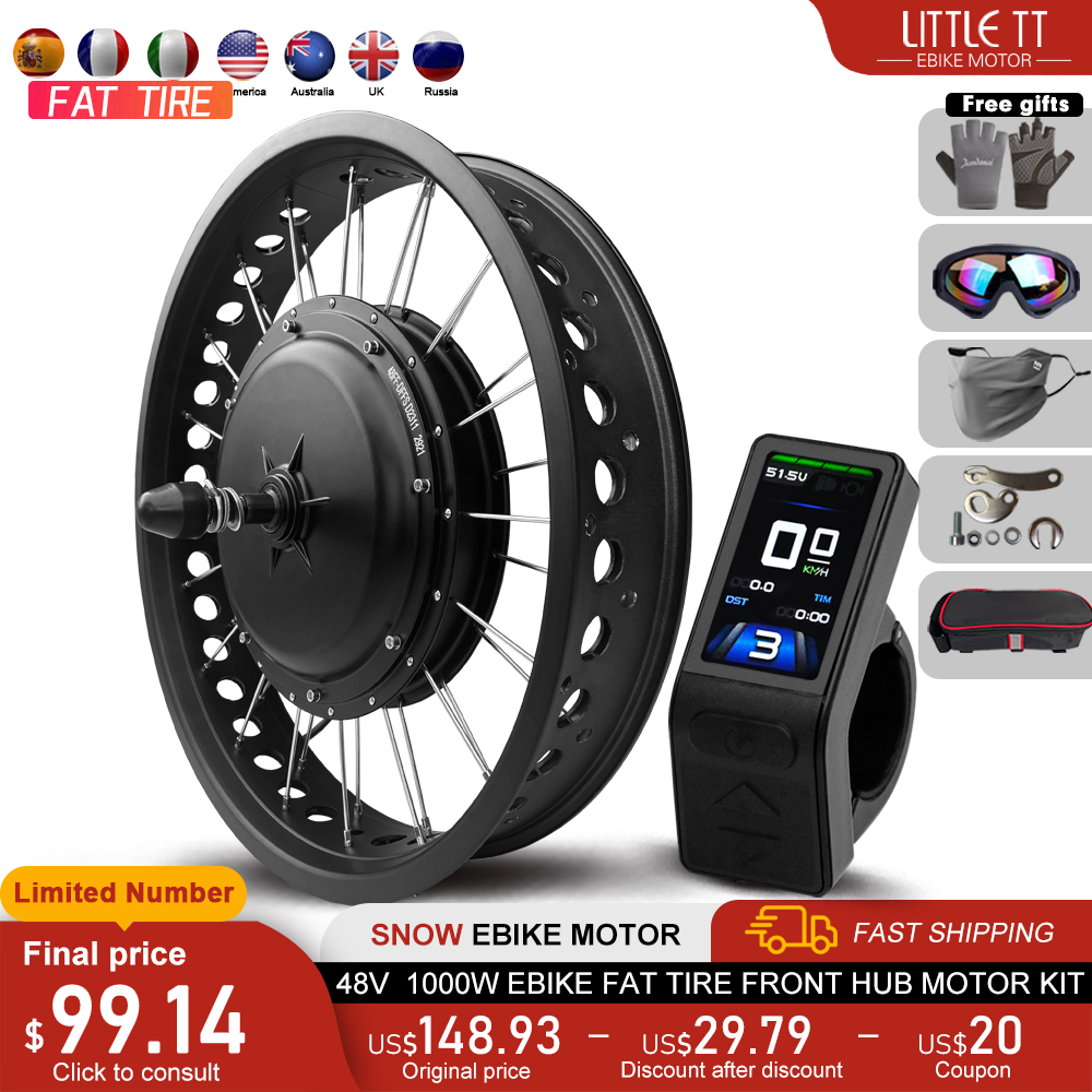 72V 5000W Hub Motor Kit - Fat E-Bike Conversion Kit 48V 1000W