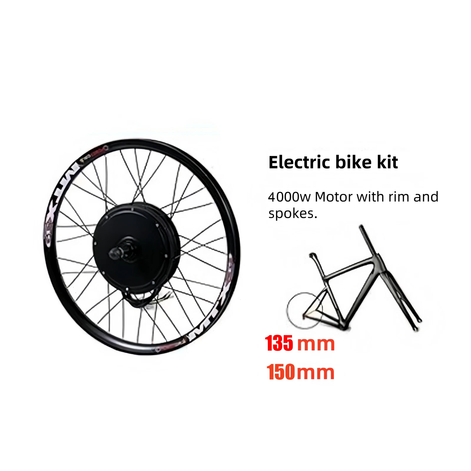 Electric Bike Rear Wheel High  - đánh giá và giá 72V 5000W Hub Motor Kit