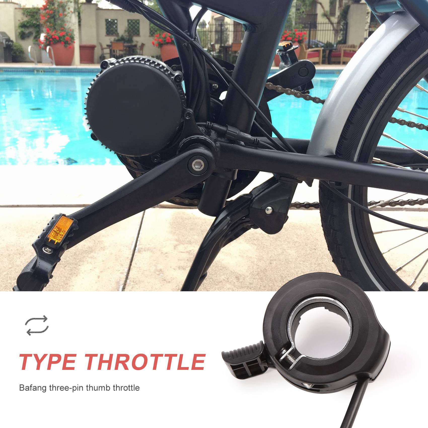 (AD10) Thumb Throttle for Bafa - đánh giá và giá Mid Drive Motor Kit 52V 1000W