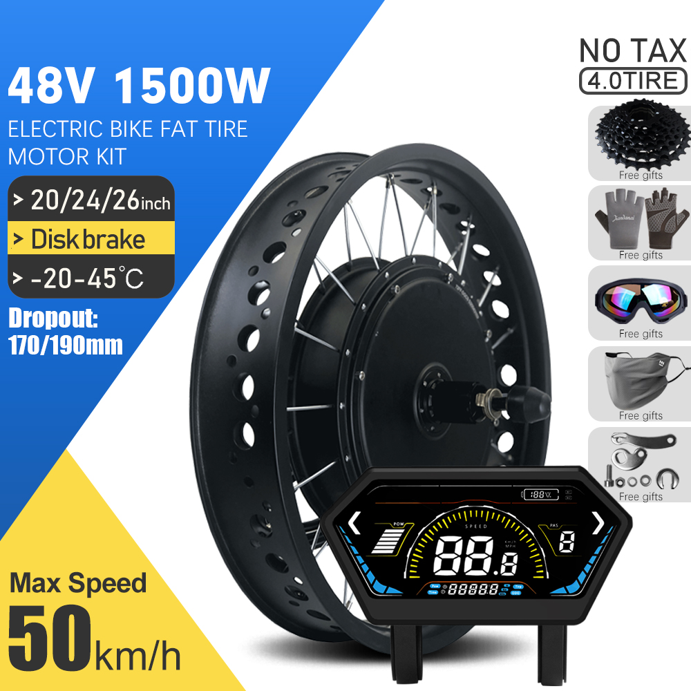 Electric Fat Bike Kit 48V 1500 - đánh giá và giá 72V 5000W Hub Motor Kit