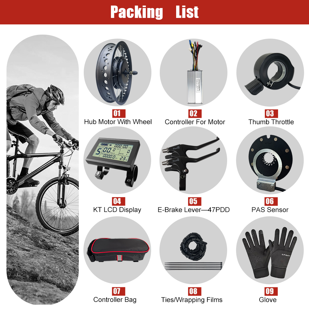 Fat E-Bike Conversion Kit 48V  - đánh giá và giá 72V 5000W Hub Motor Kit