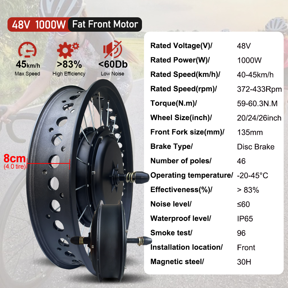 Fat E-Bike Conversion Kit 48V  - đánh giá và giá 72V 5000W Hub Motor Kit