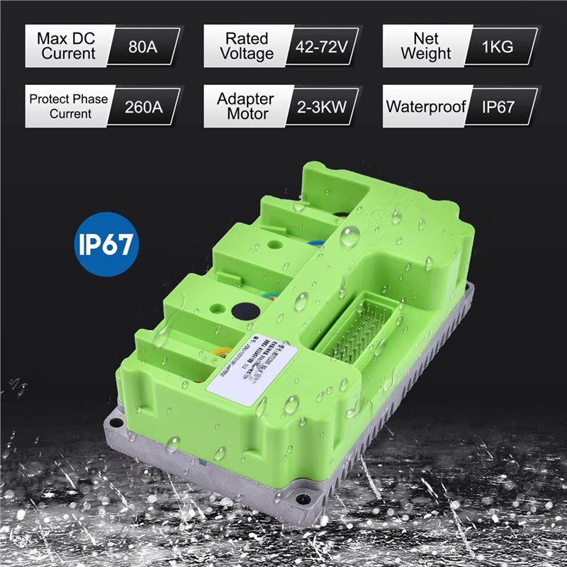 Fardriver 48V-72V 80A 3KW Sine - đánh giá và giá Sine Wave Controller 48V 72V 80A